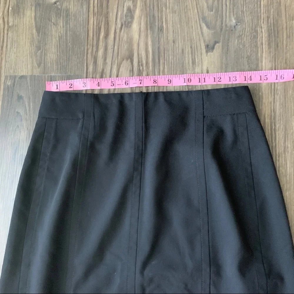 Akris Punto Wool Black Pencil Skirt - Picture 8 of 8